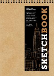 Sketchbook 7 x 10″ Fliptop Landscape Kraft Spiral Hardcover Mixed Media Sketchbook for Drawing