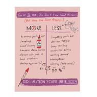 Julia Rothman Love More/Less Greeting Cards