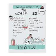 Julia Rothman Miss You Friend More/Less Greeting Cards